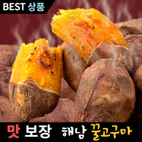 지애랑 산지직송 해남 베니하루카 꿀고구마 무농약, 1박스, 2kg(특대)