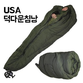 K 1054 USA 오리지널 신품 오리털 침낭 미군침낭, 중고B급