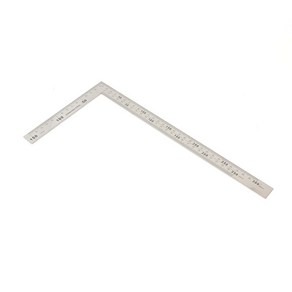 [지니컴퍼니] 스텐 스틸 기억자 30cm 50cm기역자 꺽쇠 직각자 쇠자 철자 알루미늄자 재단자 컷팅자, 1개