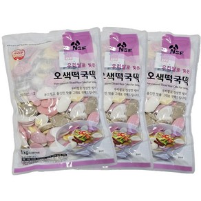 굿푸드365 우리쌀 오색떡국떡, 3개, 1kg