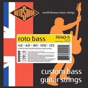 RotoSound - Roto Bass Nickel Medium 5-Sting / 베이스 5현 스트링 040-125 (RB40-5), *, *, *