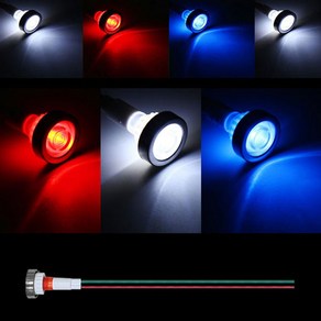 LED 12V 표시등 10mm 싱글램프 대시보드 패널 DIY