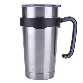 텀블러 손잡이 591.5ml(20온스) Yeti Ramble 쿨러 컵 Rtic 머그 Sic Ozak 트레일 그립 등(591.5ml(20온스) 블랙), 1개