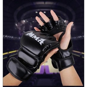 킥복싱 MMA 스파링 트레이닝 복싱글러브 격투기장갑, 블랙, 1개