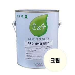 노루페인트 순앤수 바이오페인트 4L 곰팡이방지 벽면벽지용 EVA수지, 크림, 1개
