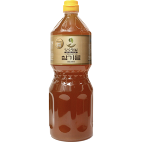 장수텃밭 [대용량] 통참깨로 압착한 옛날 참기름 1500ml, 1개