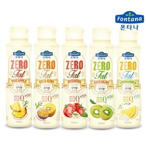 폰타나 무지방 샐러드소스 5종 2+2병 /드레싱/키위소스/오리엔탈/레몬갈릭/저칼로리 - 02.무지방 골드키위 2개, 4개