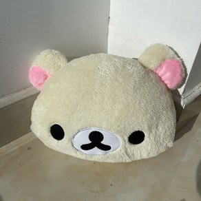 귀여운 Rilakkuma 봉제 인형 손 베개 곰 쿠션 생일 선물, 30cm, WHITE, 1개