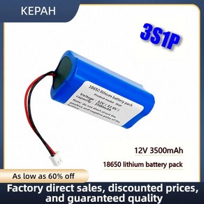 18650 리튬 배터리 팩 내장 BMS 블루투스 스피커 손전등 GPS 페시아 건 충전식 12V 3A 3S1P 3500mAh, 1.12V3S1P 3500 1, 1개