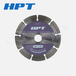 HPT 원형톱날 석재 콘크리트용 SB-C125 마른날 원형날, 1개