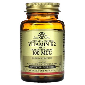 솔가 비타민 K2 Solga Vitamin K2 (MK-7) 100mcg 50 베지캡슐, 50정, 1개