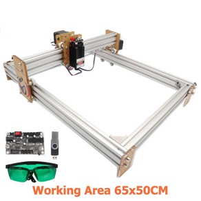 목공공구 500x400mm GRBL 1.1f CNC 레이저 조각기 15W 나무 조각 기계 12V 5A 2 축 절단 인쇄 에칭 소작 6550