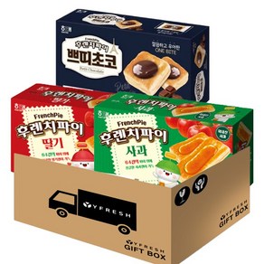 [YFRESH]후렌치파이 모음(딸기 사과 쁘띠초코) + YFRESH박스, 1개, 192g