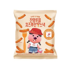 잔망루피 치즈뿌린 떡볶이스낵 잔망루피띠부씰스티커 80g x 7개