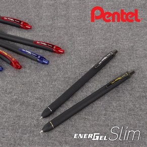 펜텔 에너겔 슬림 Enegel Slim 노크식 볼펜 0.5mm 0.7mm (BLN435R1 BL437R1), LRP-7(리필) 블랙