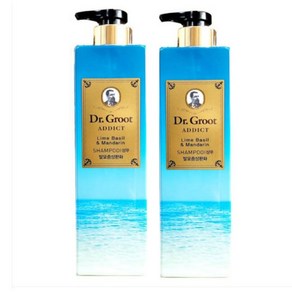 닥터그루트 애딕트 탈모증상완화 샴푸 라임바질 & 만다린, 680ml, 2개