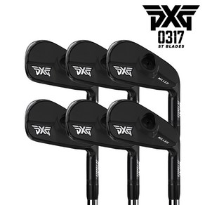 PXG 아이언 0317 ST CB T IRONS 블랙 6세트 머슬백, 블랙 T/X