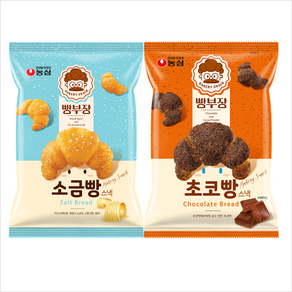 농심 빵부장 소금빵 55gx3개+초코빵 55gx3개, 330g, 1세트