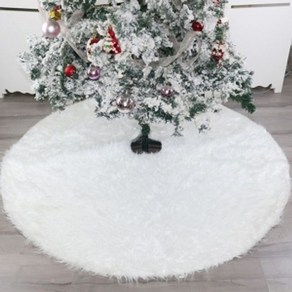 화이트 크리스마스 트리 스커트 나무 장식 커버 받침, 120cm[250~300cm트리 추천], 단품, 단품