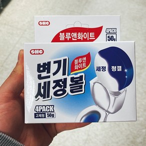 신희 블루앤화이트 변기세정볼 50g x 4팩