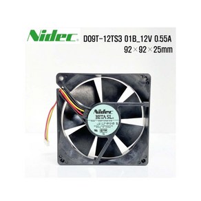 쿨링팬 DC12V 0.55A 92mm D09T-12TS301B 냉각팬, 1개