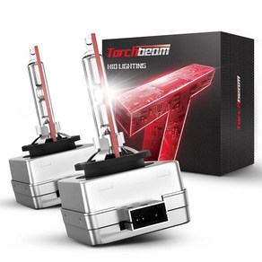 (미국직배송) Tochbeam D1S HID 전구 6000K 쿨 화이트 150% 조명 거리 제논 금속 스텐트 베이스가 있는 IP67 디자인 2개 팩, Cool White, D1S 6000K