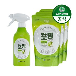 유한양행 아름다운 주방세제 포밍 스프레이 용기+리필, 480ml, 1개