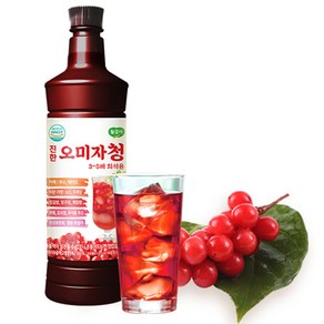 광야 오미자청 원액 액기스 970ml 카페 음료베이스 희석용, 1개