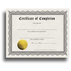 Cetificate of Completion Cetificate Pape with Embossed Gold Foil Seals - 30 Pack - Pachment Awa, 1개