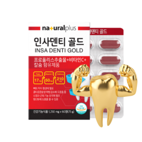 1+1 정품 인사덴티 골드 1250mg 4개월분, 120정, 1개