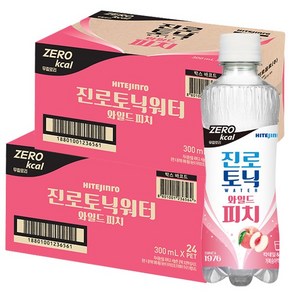 진로토닉워터 와일드피치 복숭아 제로, 48개, 300ml