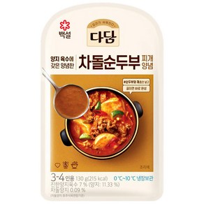 다담 차돌순두부찌개양념, 12개, 130g