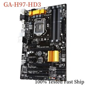 GIGABYTE GA-H97-HD3 마더보드 H97 32GB LGA1150 DDR3 ATX 메인보드 100프로 테스트 완료 고속, 한개옵션0, 한개옵션1