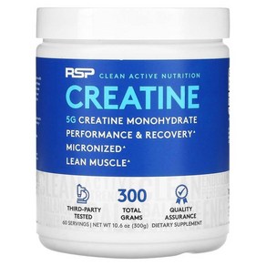 RSP Nutition 알에스피 Ceatine 크레아틴 모노하이드레이트 파우더 가루 분말 300g, 1개, 2kg