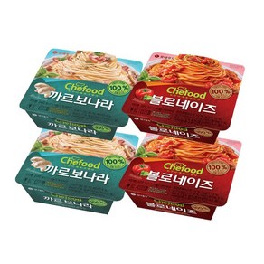 롯데 쉐푸드 까르보나라 2개+볼로네이즈 2개 기획 파스타 크림 토마토 바질향 즉석요리, 1개