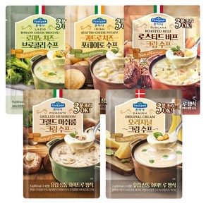 폰타나 조리수프 분말 75g 5종 각1개씩 머쉬룸1개 오리지널1개 브로콜리수프1개 포테이토1개 로스티드비프1개