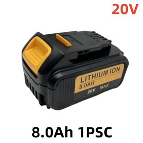 리튬 충전식 배터리 5S2P DCB200 20V 8000mAh 18V DCB184 DCB200 DCB182 DCB180 DCB181 DCB182 DCB201 DCB206, 05 8.0Ah 1PSC, 1개