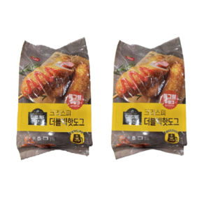 [트레이더스] 퀴진 크리스피 더블빅 핫도그 아이스박스포장 냉동식품, 1.04kg, 2개
