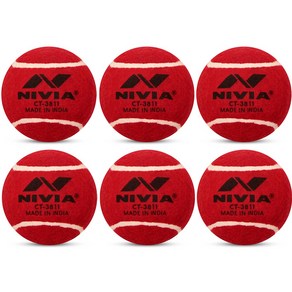 6개세트 NIVIA Heavy Red Cicket Tennis Had Ball 니비아 헤비 테니스공 CT-3811, 6개