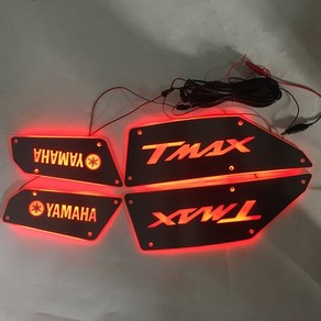 야마하 TMAX530 TMAX560 튜닝 호환 LED 풋 페달 발판 매트 2012-2016, 1개