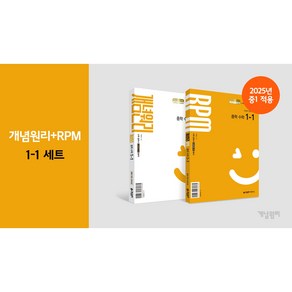 개념원리 중학 수학 1-1 + RPM 중학 수학 1-1 + 핵심개념팩 증정 (2025년) / 개념원리수학연구소