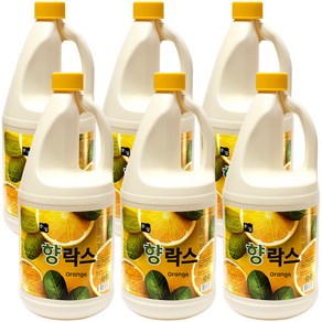 순담 향락스 세정제 락스 세제 오렌지향, 6개, 2L