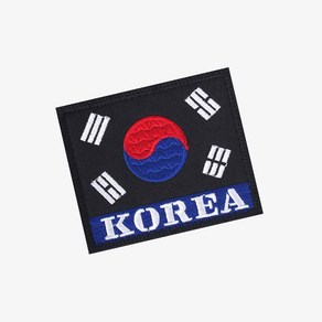 태극기약장 KOREA 검정파랑 벨크로 군인가방 군인패치