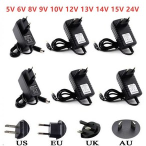 AC DC 5V 6V 8V 9V 12V 전원 어댑터 공급 13V 15V 24 V 1A 2A 3A AC DC 220V 12V 전원 어댑터 5 12 24 V 볼트 Led 스트립 라이트, 12V 1A_EU Plug, 1개