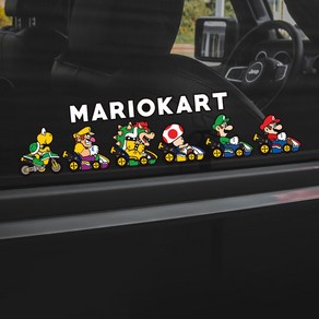 MARIOKART 차량용 튜닝 스티커 오토바이 스티커, 20*5 왼쪽, 1개