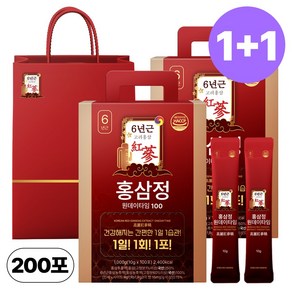 [1+1 특가] 홍삼정 6년근 하루한포 100회분 대용량, 2개, 1L