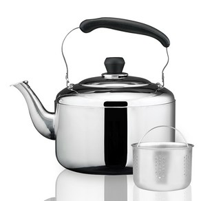 쿡차미 스텐 휘슬 차망주전자, 5L, 혼합색상, 1개