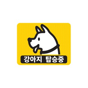 [고휘도] 반려견이 타고있어요 고휘도 반사 자석스티커 탈부착