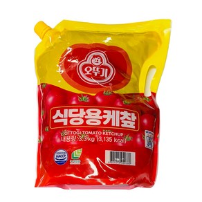 업소용 오뚜기 식당용 토마토 케챂 3.3kg (스파우드팩) 대용량 토마토 케첩 소스, 1개