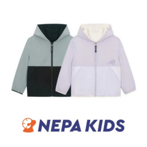 [백화점 매장판] 네파 키즈 NEPA 리버서블 자켓 우븐 후디 후드 봄 가을 간절기 양면 2IN1 잠바 점퍼